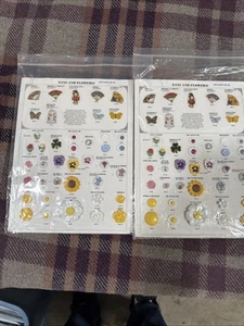2-Collectible JHB SALESMAN SAMPLE CARDS-Fans and flowers Card#26 Free Shipping - Picture 1 of 16