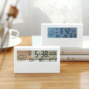 Thermo-Hygrometer Uhr Kreative Wetteranzeige Elektronischer Wecker Uhr - Bild 1 von 47
