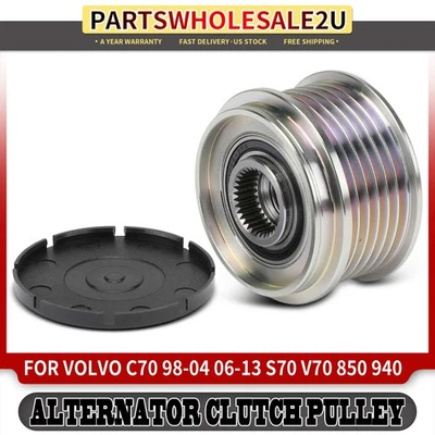 Шкив муфты генератора переменного тока для Volvo C70 1998-2004 2006-2013 6 канавок по часовой стрелке - Изображение 1 из 4