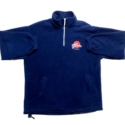 VINTAGE Planet Hollywood Sweatshirt Mens L Blue Orlando 1/4 Zip Windbreaker - Image 1 of 4