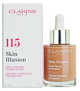 Clarins Skin Illusion 115 Cognac SPF 15 Natural Hydrating Foundation 1 OZ NIB - Picture 1 of 1
