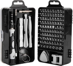 Set Cacciaviti di Precisione Magnetici 115 in 1 per PC/Telefono Kit Riparazione Elettronica - Foto 1 di 6