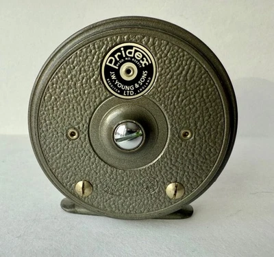 Vintage 3" J.W. Carrete de pesca con mosca Young & Sons Pridex hecho en Inglaterra Foto 1 de 4