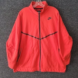 Nike Jacket Men’s XL Red Sportswear Tech Fleece Full Zip Hoodie Windrunner Gym - Picture 1 of 7