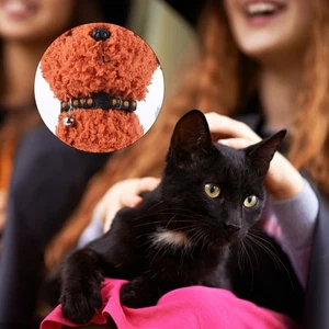 3pcs Cat Collar With Adjustable Bell Neck Strap For Halloween Pets - Picture 1 of 10