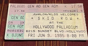 Skid Row Hollywood Palladium 6.9.95 Konzert Ticket Stub - Bild 1 von 2
