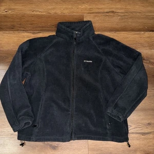 Columbia Black Benton Springs Fleece Jacket Coat Size 3X EUC Free Shipping - Picture 1 of 6