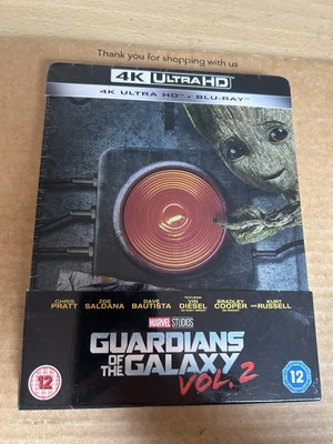 GUARDIANS OF THE GALAXY VOL. 2 UK 4K UHD BLU RAY STEELBOOK NEW & SEALED Rare! - Image 1 of 4