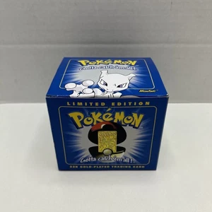 Mewtwo Pokemon Chapado en Oro 23k Tarjeta Coleccionable y Pokeball - Edición Limitada Nuevo 1999 - Imagen 1 de 6