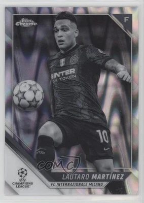 2021 Topps Chrome UCL Black & White RayWave Refractor Lautaro Martinez Martínez - Image 1 of 2