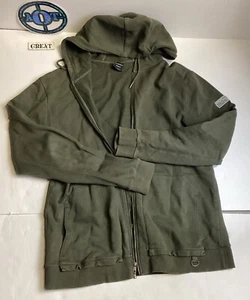 Rara giacca Oakley uomo taglia XL marrone militare full zip cappuccio regular fit - Foto 1 di 7