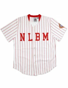 NEGRO LEAGUE BASEBALL JERSEY RED PIN STRIP NEGRO LEAGUE JERSEY  - Picture 1 of 1