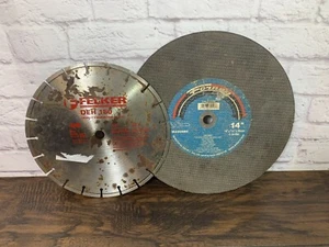 Lot Of Two Concrete Masonry Blades 14 Inch And 12 Inch By 20 Mm - Picture 1 of 8