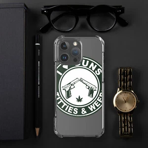 I Love Guns Titties Tatas and Weed Clear Case for iPhone® - Imagen 1 de 30
