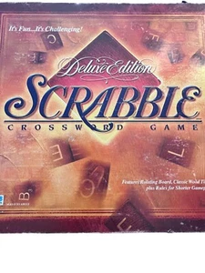 Scrabble Deluxe Turntable Edition Game Milton Bradley 1999 Vintage - Picture 1 of 14