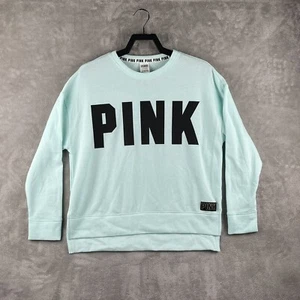 Victoria’s Secret PINK Oversized Pullover Sweatshirt Blau Damen Gr. Small - Bild 1 von 12
