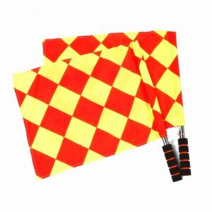 2 pcs Soccer Side Flags & Football Equipment Referee Linesman Offside Flag