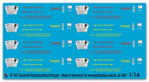 Peddinghaus-Decals 1/16 1521 Allemand - Photo 1 sur 1