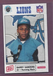 RAZOR SHARP 1989 OSCAR MAYER DETROIT LIONS POLICE BARRY SANDERS RC ROOKIE Q237 - Picture 1 of 2
