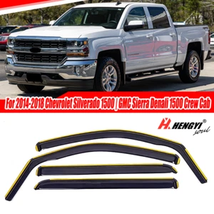 Para Chevry Silverado 1500 2500HD 2014-2018 Protector de lluvia Visera de ventana en canal - Imagen 1 de 11