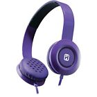 iHome Wired Stylish Comfortable Stereo Headphones with Flat Cable Purple IB35UBC