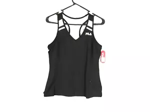 Fila Sport Women's Activewear Top M V-Neck Halter Media Pocket Lined Stretch NWT - Picture 1 of 4