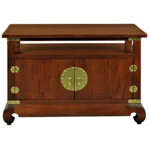 HIROKO MAHOGANY CHINESE STYLE TV ENTERTAINMENT UNIT ETU 2 DOOR MAHOGANY COL. - Picture 1 of 3