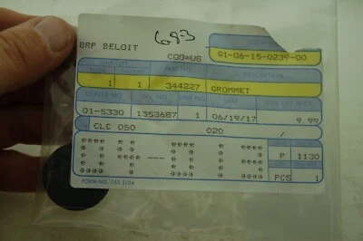 NEW GENUINE JOHNSON EVINRUDE 344227 GROMMET GENUINE FACTORY PART OMC 0344227 - Image 1 of 4