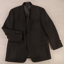Savile Row Jacket Dark Gray Herringbone 100% Wool Tweed Pockets Woolmark 44R