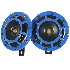 GRILL MOUNT ELECTRIC COMPACT CAR HORN DARK BLUE SUPER LOUD BLAST TONE - Picture 1 of 11