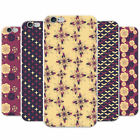 Purple Cream Star & Flower Patterns Hard Case Phone Cover for Apple Phones