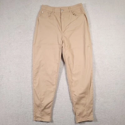 Divided H&M Pants Women's 10 Khaki Tapered Pleated Ankle High Rise 29X29 Stretch - Image 1 of 4