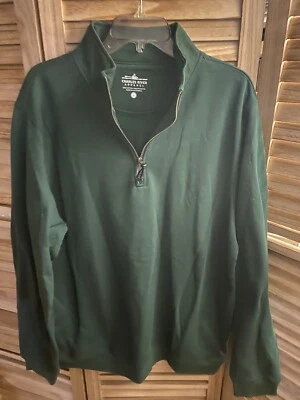 Charles River Men’s Size  L  Green Sweatshirt 1/4 Zip Pullover Pockets NEW - Image 1 of 3