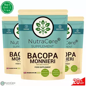 Bacopa Monnieri Capsule, 5000mg-(45% Bacosides) Brain Health, 100% Vegan - Picture 1 of 12