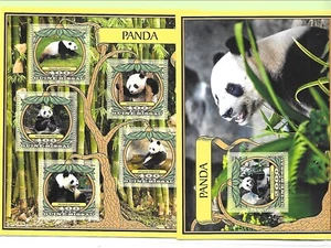GUINEA-BISSAU - NH MINISHEET+S/S del 2017 - ANIMALI SELVATICI - PANDA - Foto 1 di 1