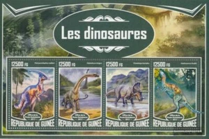 Guinea 12416-12419 Sheetlet nuevo con goma original 2017 Dinosaurios - Imagen 1 de 1