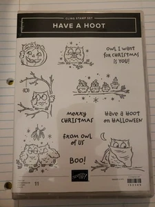 Stampin Up Have A Hoot Eule Stempelset Halloween Weihnachten - Bild 1 von 3