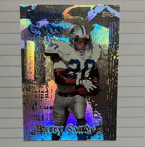BARRY SANDERS 1998 TOPPS GRIDIRON GODS #G1 HOLO PRISM INSERT DETROIT LIONS HOF - Picture 1 of 3