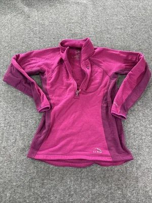 LL Bean Mujer Fucsia 1/4 Cremallera Polar Sudadera Talla XS Foto 1 de 4