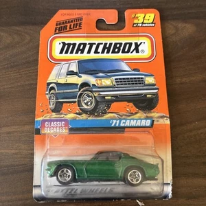 1997 Matchbox Classic Decades 1971 Camaro 1:64 Diecast Car #39 Green NEW - Picture 1 of 1