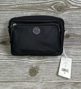 Bolso Bandolera Tory Burch Negro Virginia Mini Nailon Reciclado Cámara Nuevo con Etiquetas - Imagen 1 de 7