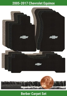 Conjunto de tapete berbere personalizado para Chevrolet Equinox 05-17 com logotipo (3 peças) #CEM - Imagem 1 de 4