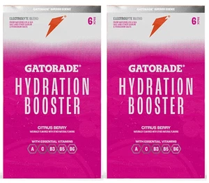 Paquete de 2 Gatorade Hydration Booster Electrolyte Mix Polvo Citrus Berry, 2,1 oz - Imagen 1 de 6