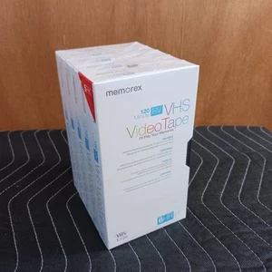 Memorex VHS Video Tapes Pack of 5 Blank T-120 120 Min. RV VCR New - Sealed - Picture 1 of 5