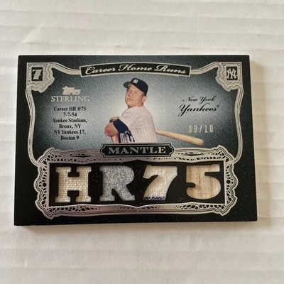 2006 Topps Sterling Sterling Moments Relics Mickey Mantle HR75  /10 - Image 1 of 4