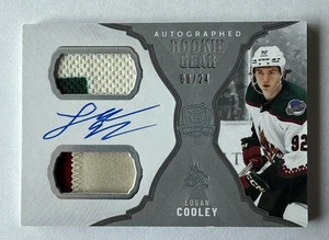 LOGAN COOLEY 2023-24 The Cup /24 ROOKIE Gear PATCH Jersey Autographed #06/24 RC - Picture 1 of 3