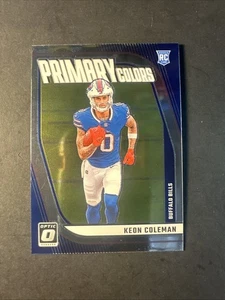 Tarjeta de novato Donruss Optic Primary Colors 2024 RC #10 Keon Coleman Buffalo Bills - Imagen 1 de 4
