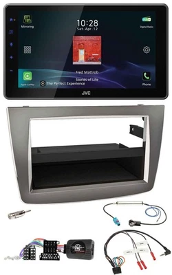 JVC DAB Lenkrad Bluetooth USB Autoradio für Alfa Mito 955 2008-2014 silber - Bild 1 von 4