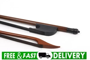Brand New 4/4 Baroque Violin Bow Brasiletto Ebony Frog Bow with Real Horse Hair - Picture 1 of 14