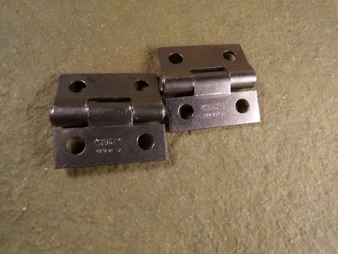 1 Pair Stanley Sweetheart Box Chest 1" Hinges Small Vintage Hinge Hardware Cover